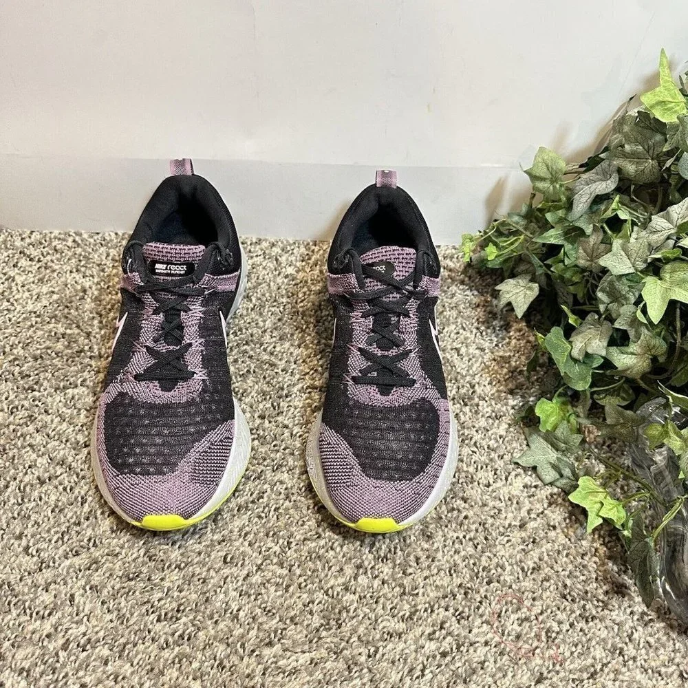Nike Shoes React Infinity Run Flyknit 2 Purple Joker Black Running Womens Sz 8